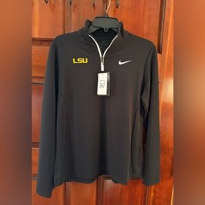 Nike Dri-Fit LSU Black 1/4 Zip NWT